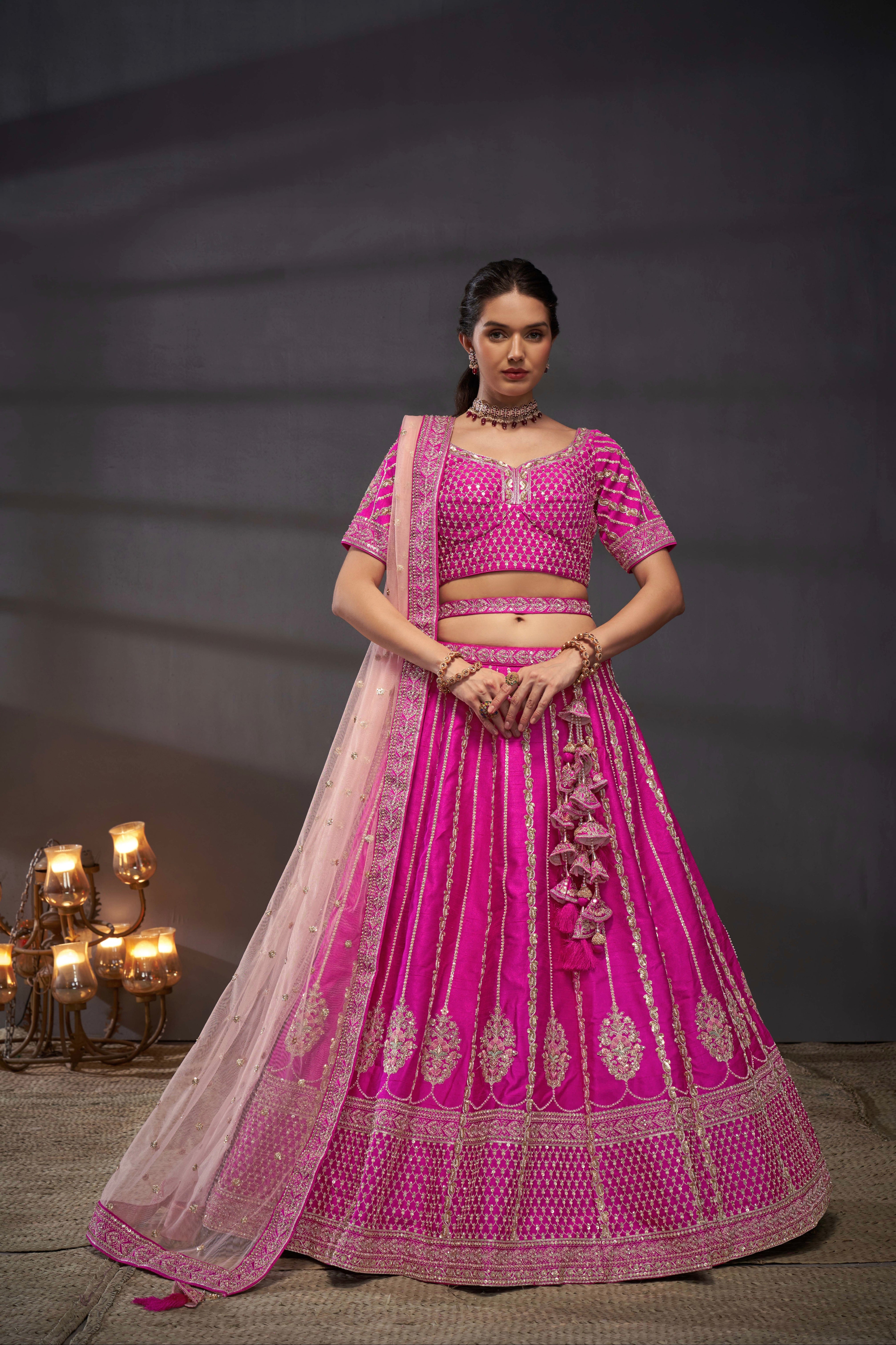 Bridal lehenga silk best sale