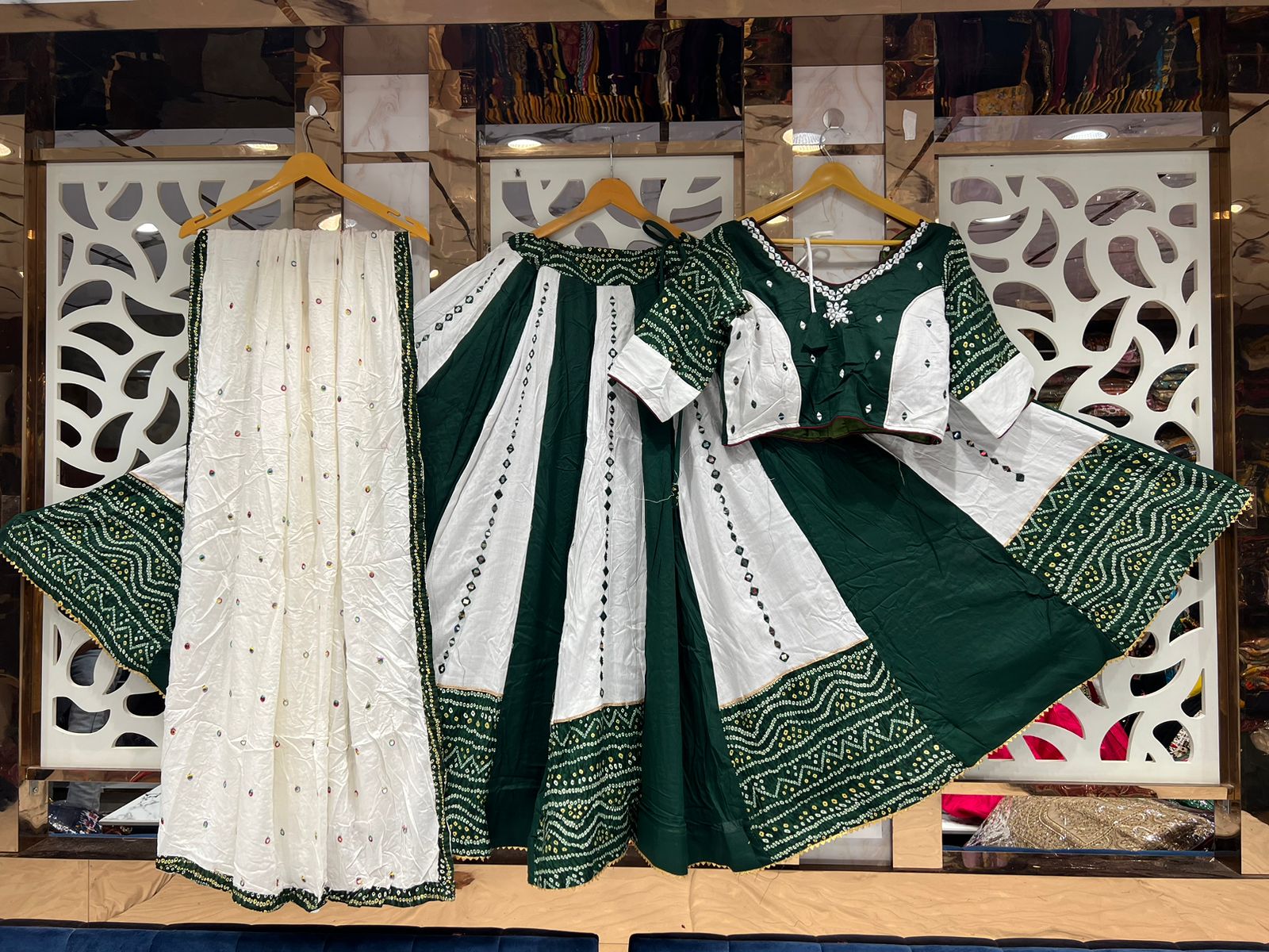 Navaratri Mirror Base Lehenga Choli