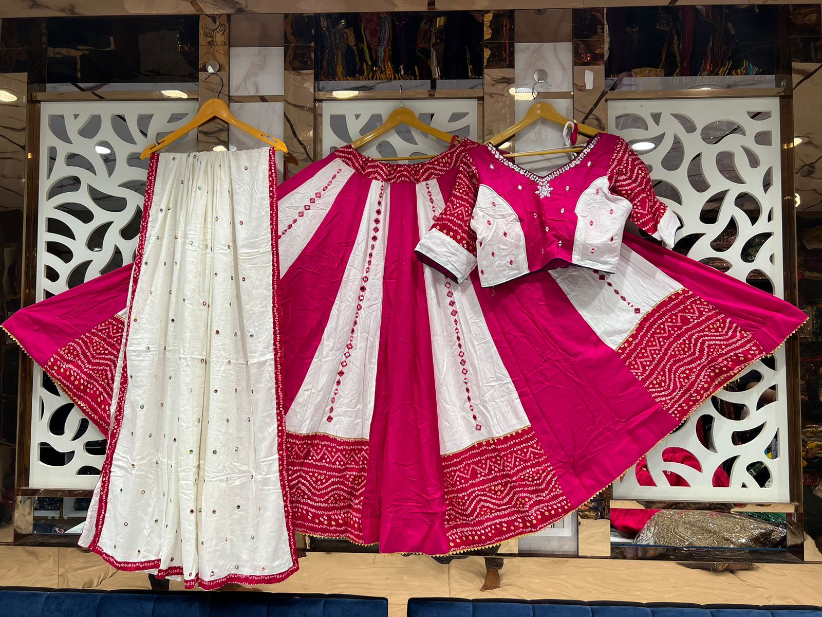 Navaratri Mirror Base Lehenga Choli