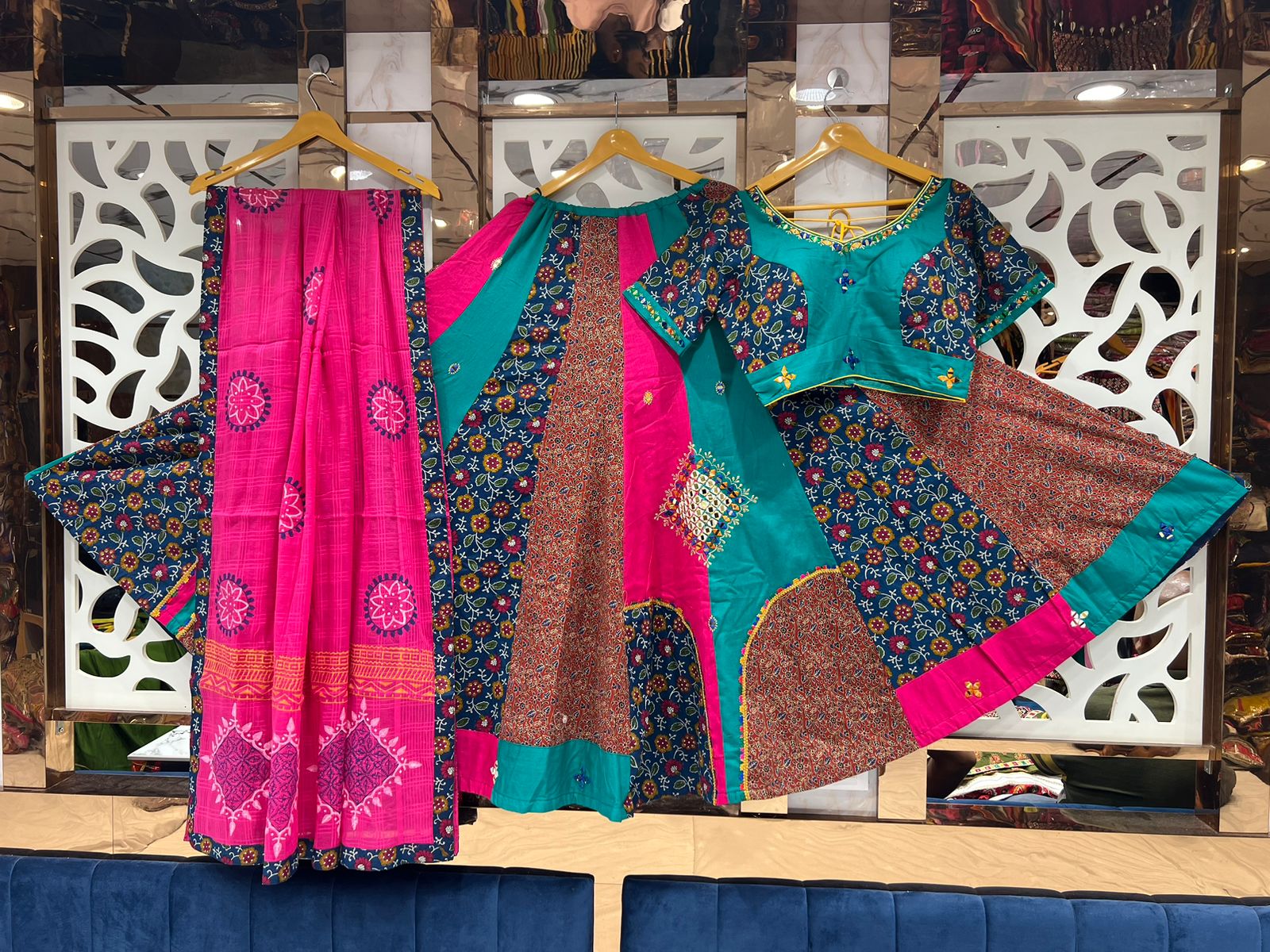 Navaratri Mirror Base Lehenga Choli