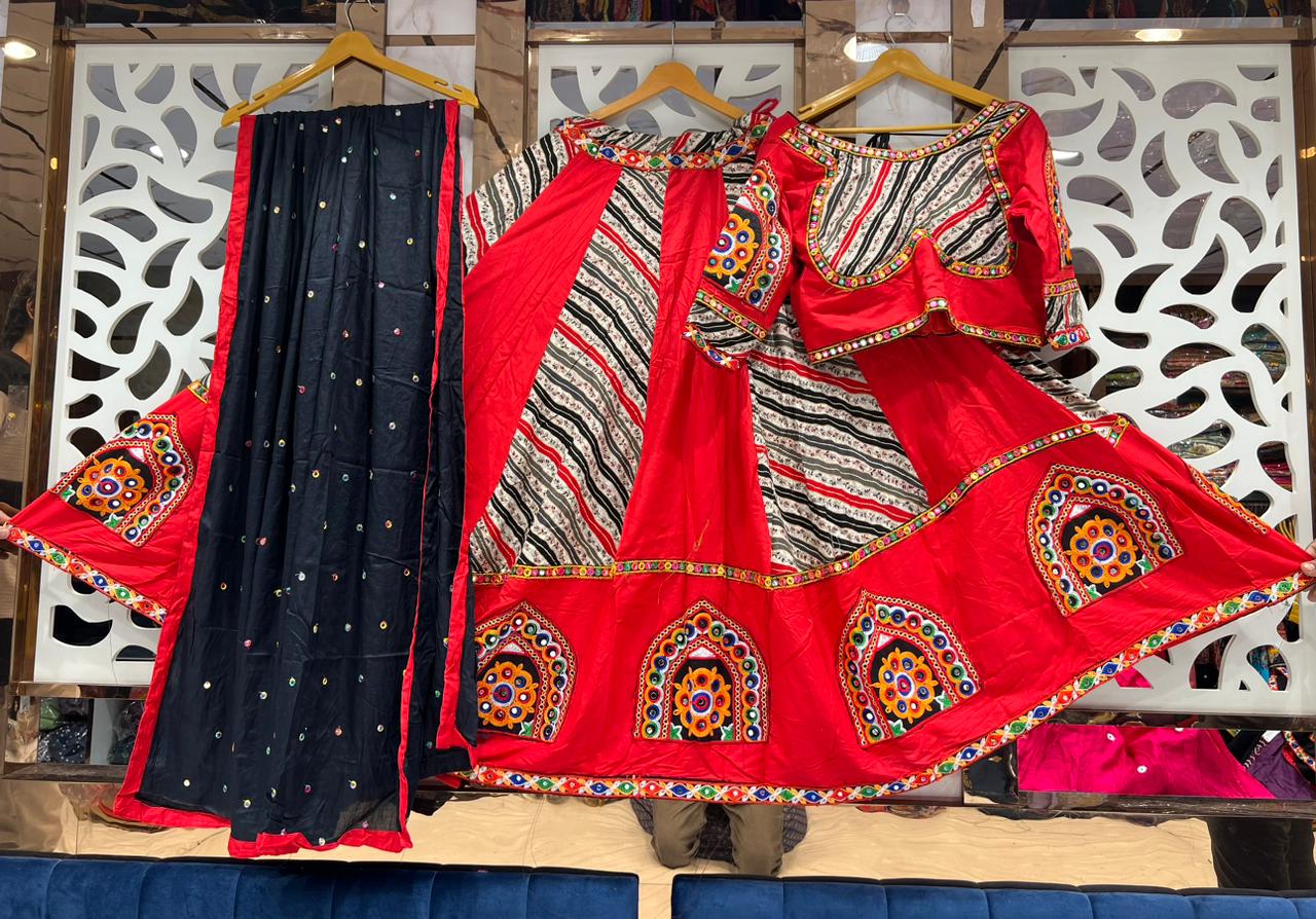 Navaratri Mirror Base Lehenga Choli