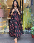 Black Cotton Printed Salwar Suit