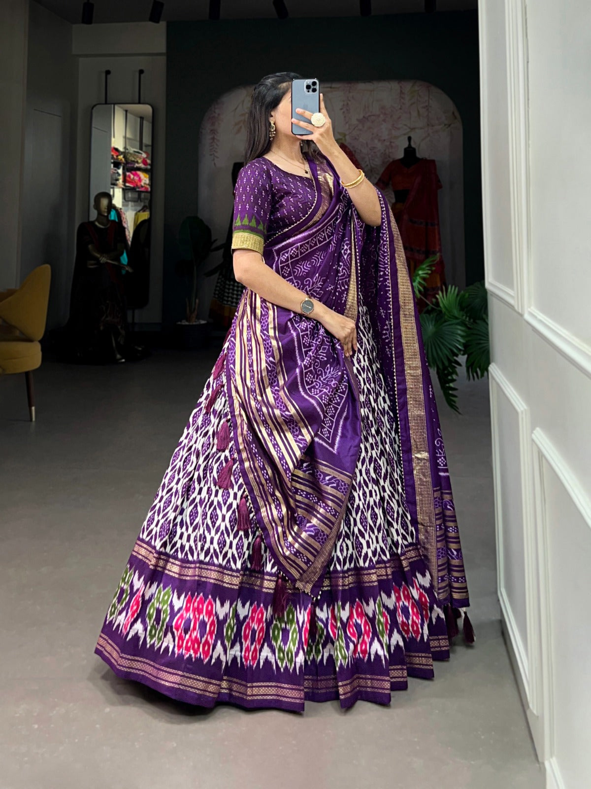 Tussar Silk Lehenga Choli