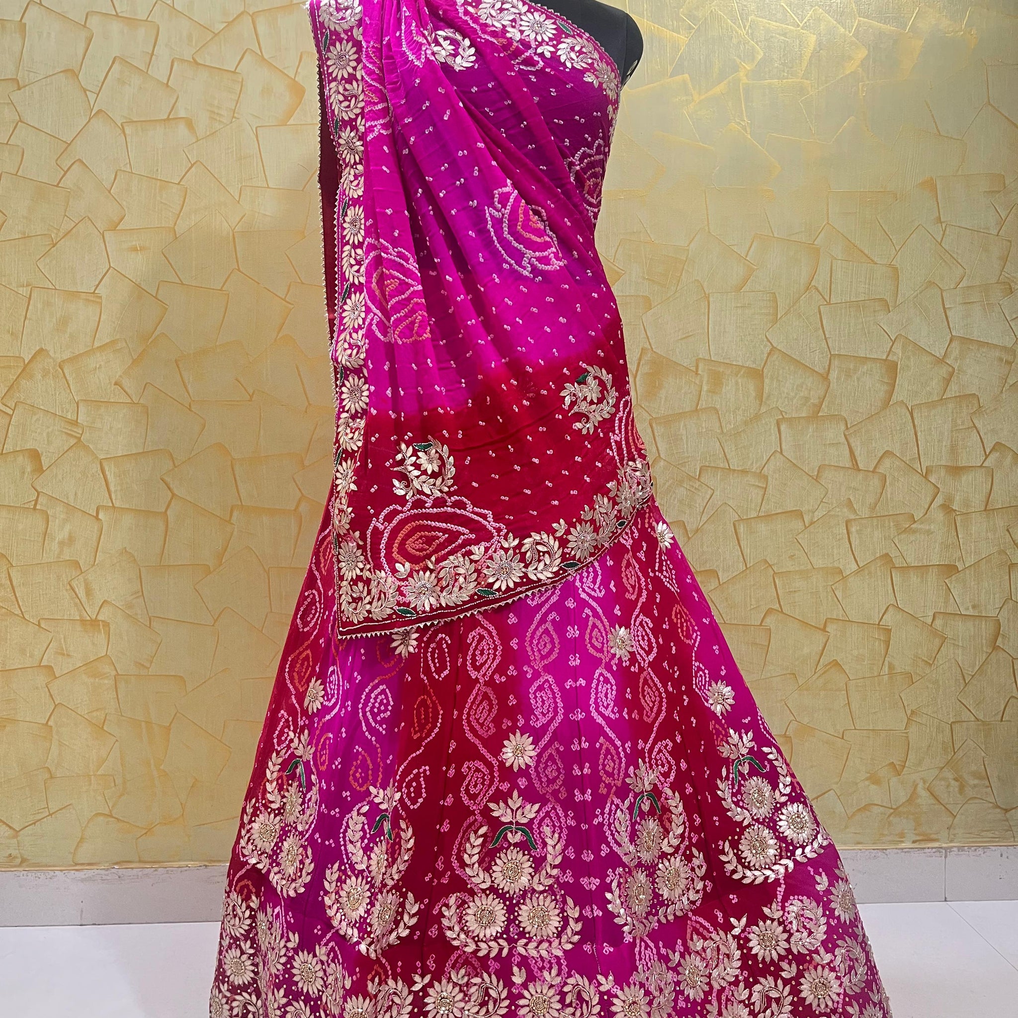 Rajasthani Traditional Lahariya Ojhariya Lahenga Choli