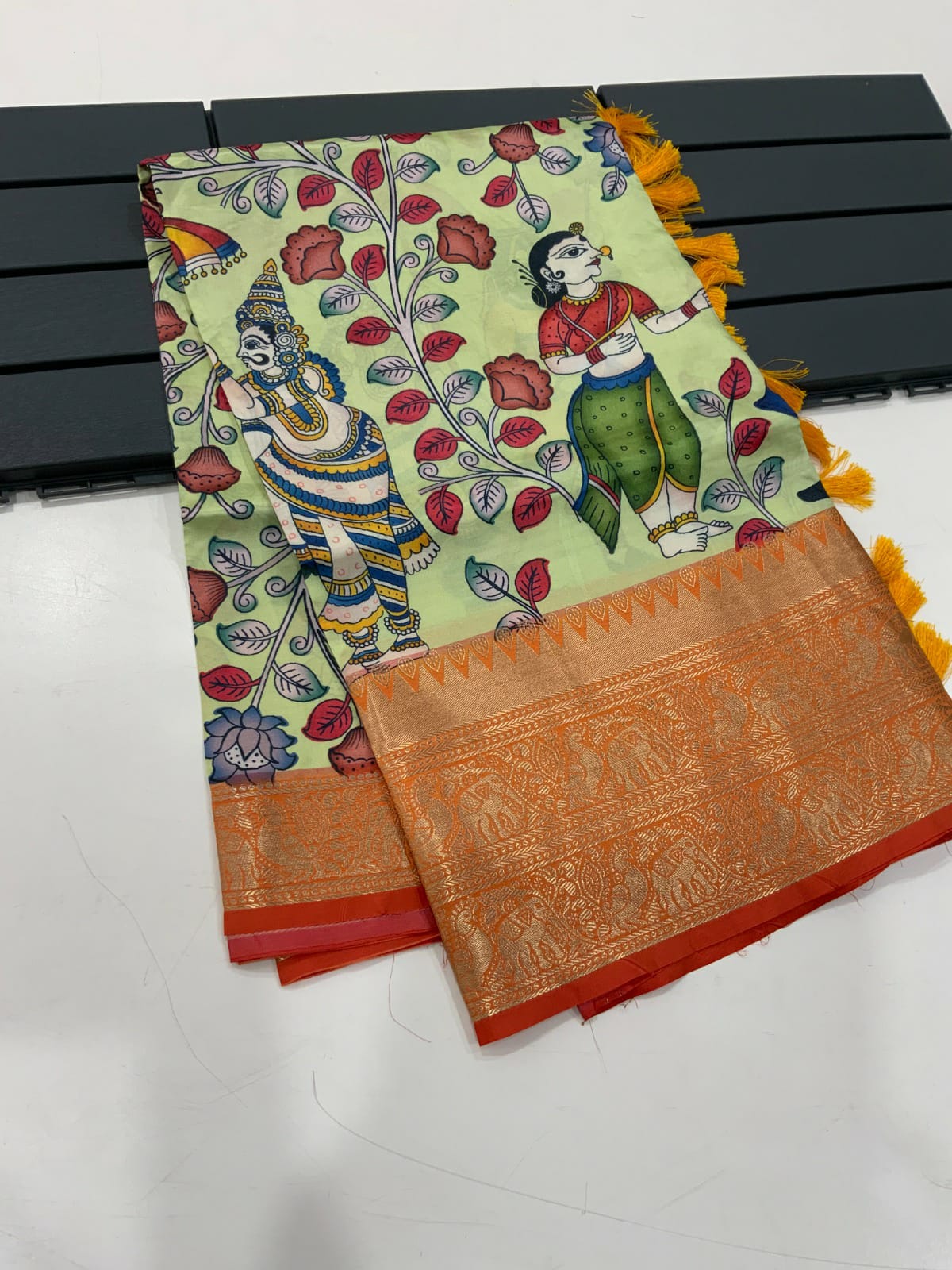 Banarasi Kalamkari Print Saree