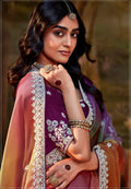 Multi-Color Gradient Saree in Glass Tissue Organza & Embroidery Work