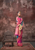 Multicolor Rangkaat Handloom Weaving Silk Saree