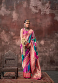 Multicolor Rangkaat Handloom Weaving Silk Saree