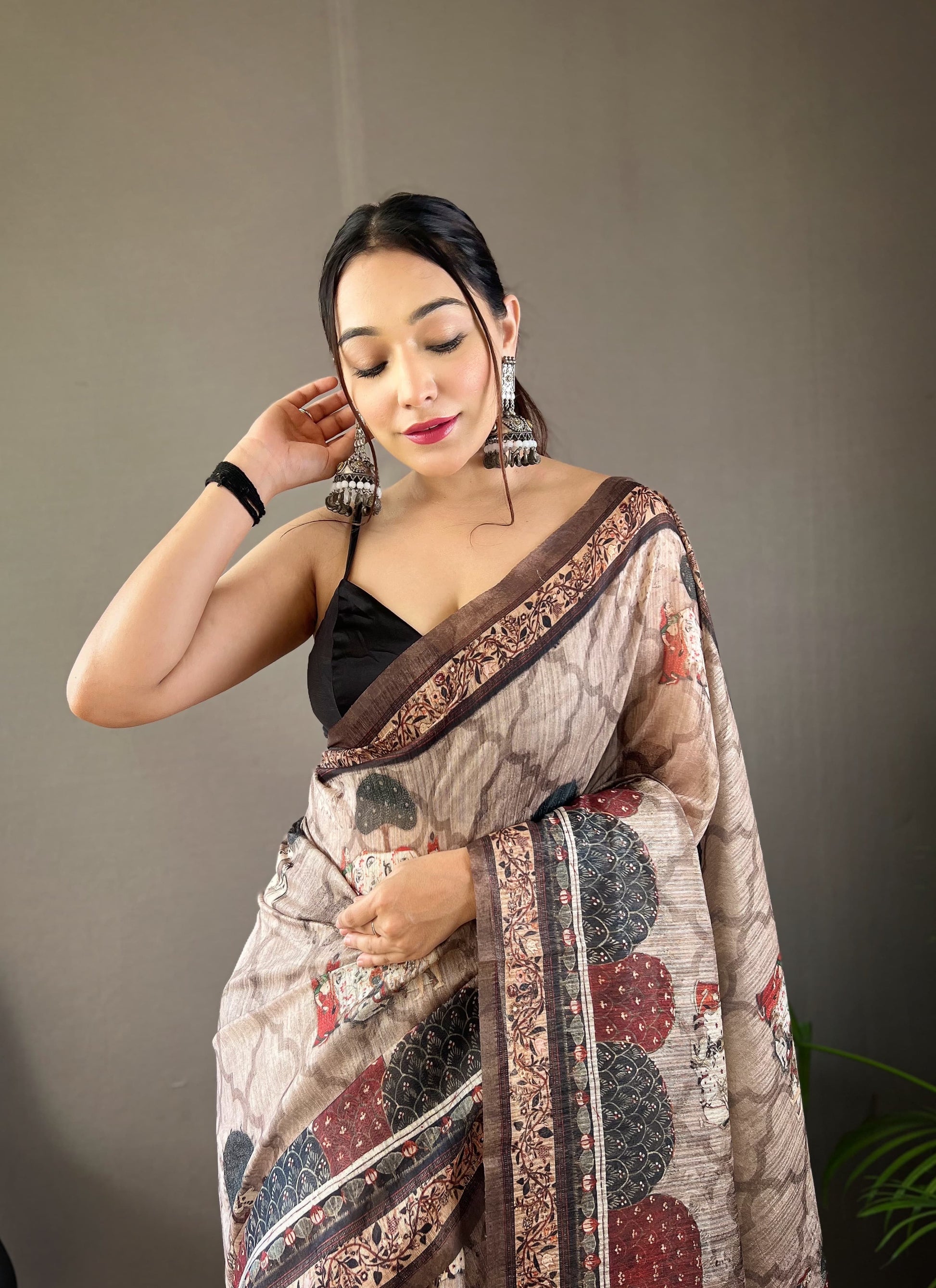 Pure Cotton Tussar Silk Saree