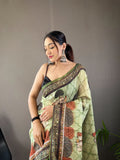 Pure Cotton Tussar Silk Saree