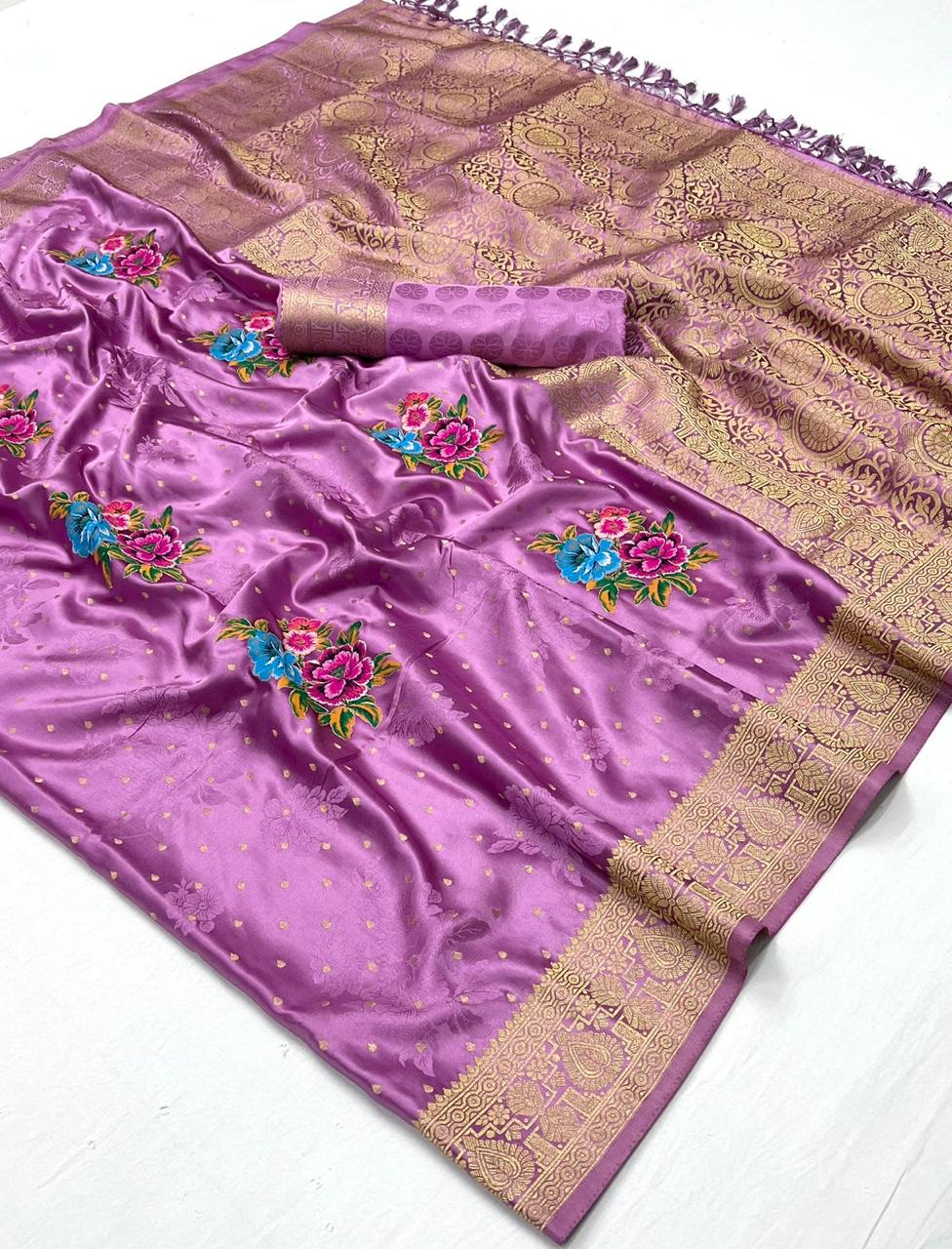 Satin Saree