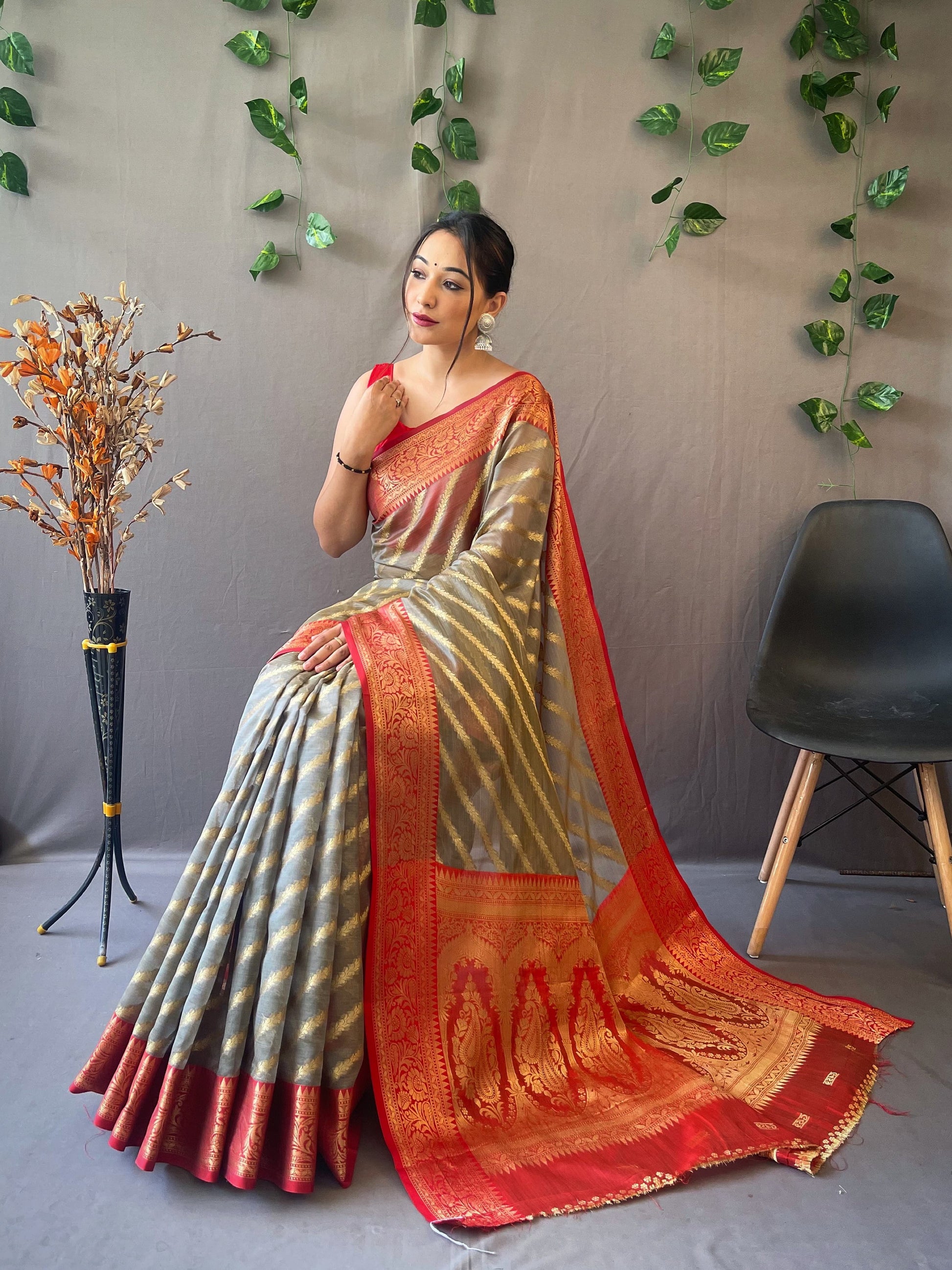 Pure Organza Weaved Saree