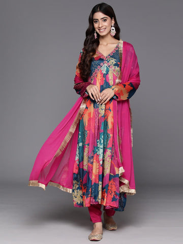 Women's Designer Party Wear Pure Chiffon Silk Salwar Suit