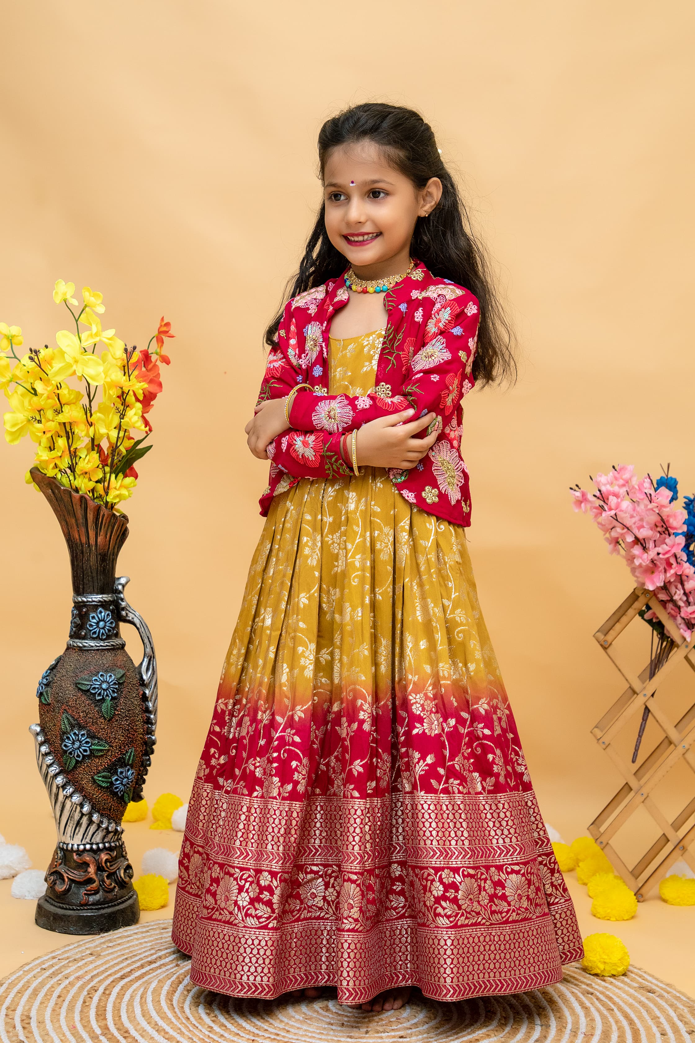 Kids hot designer wear lehenga