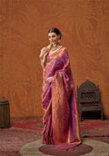 Purple Handloom Weaving Silk Saree with Silk Blouse