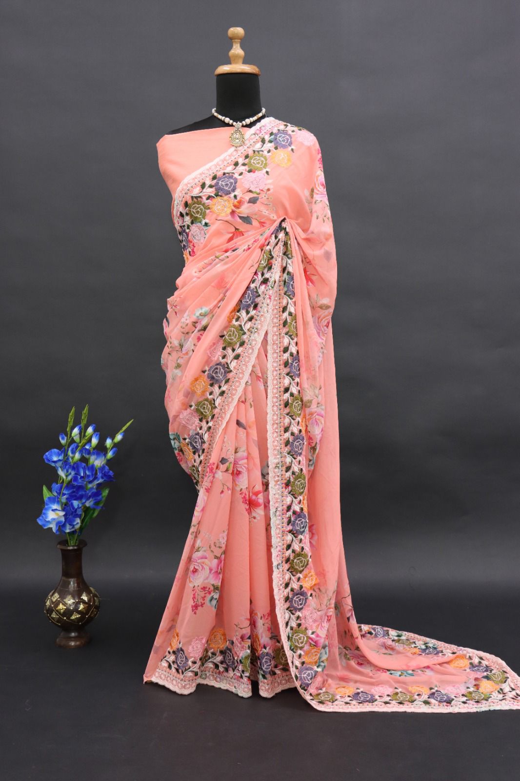 Georgette Sequance Saree