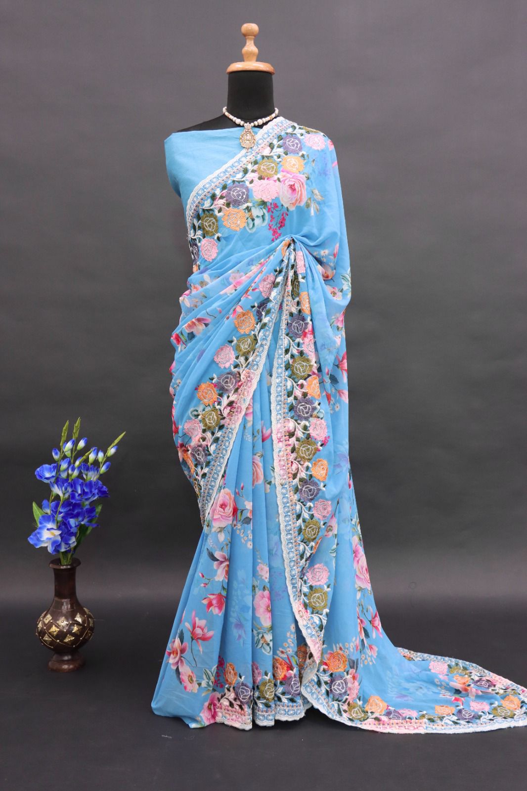 Georgette Sequance Saree