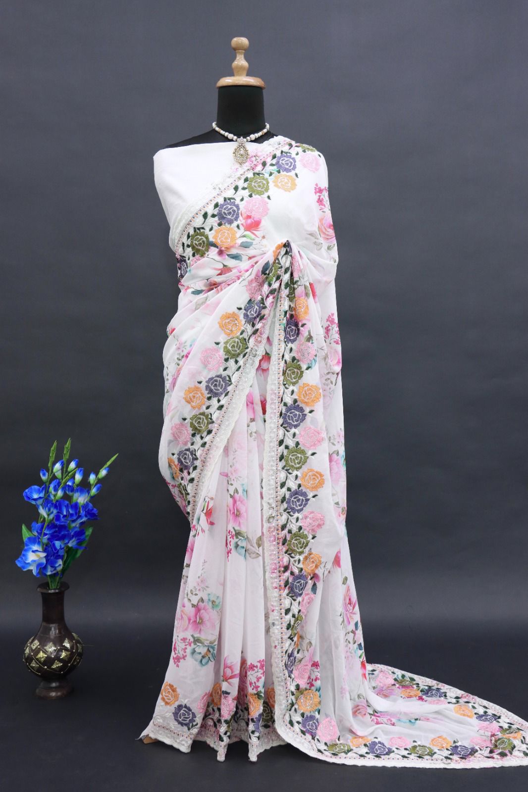 Georgette Sequance Saree