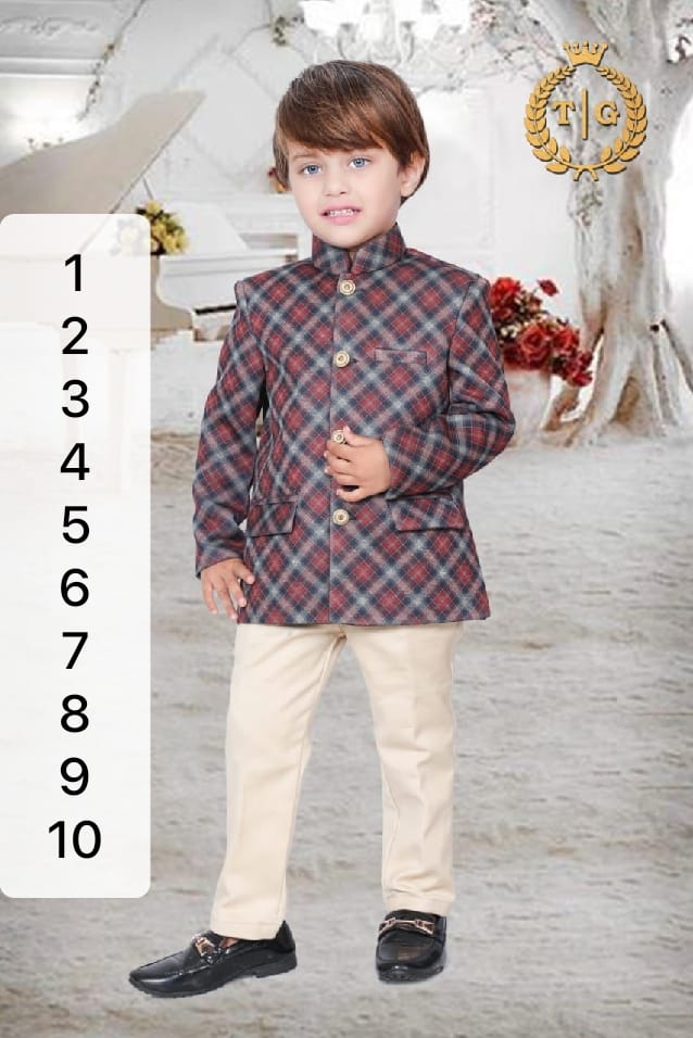 Kids Kurta Pyjama with Koti Jacket