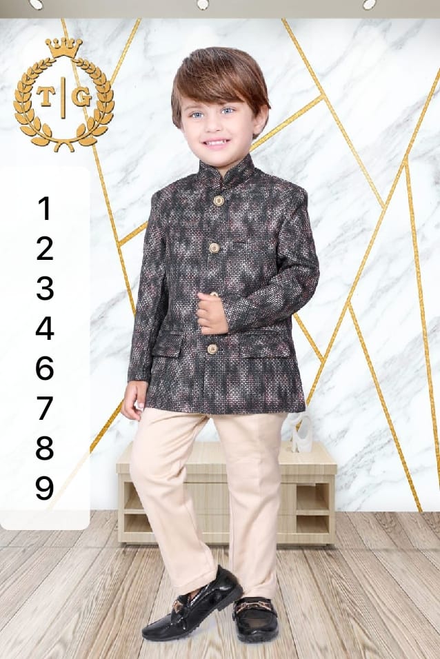 Kids Kurta Pyjama with Koti Jacket