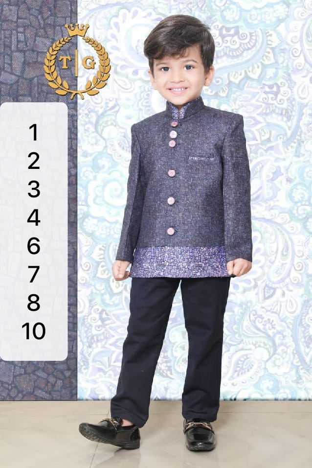 Kids Kurta Pyjama with Koti Jacket