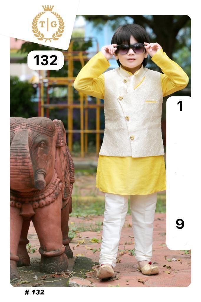 Kid's Kurta Pyjama With Jacket