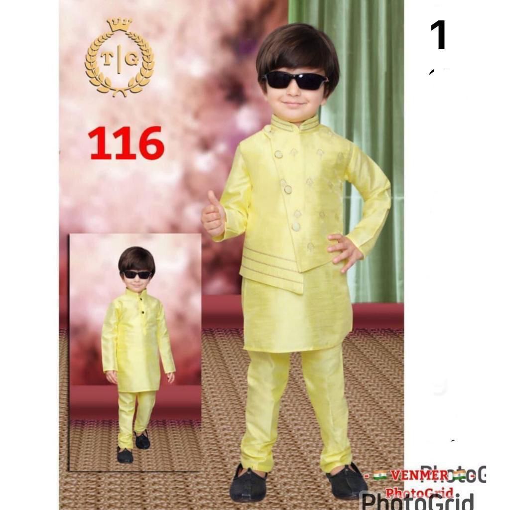 Kid's Kurta Pyjama With Jacket