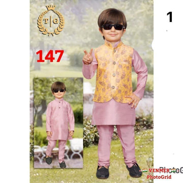 Kid's Kurta Pyjama With Jacket