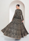 Black Real Georgette Palazzo Set with Embroidered Long Jacket