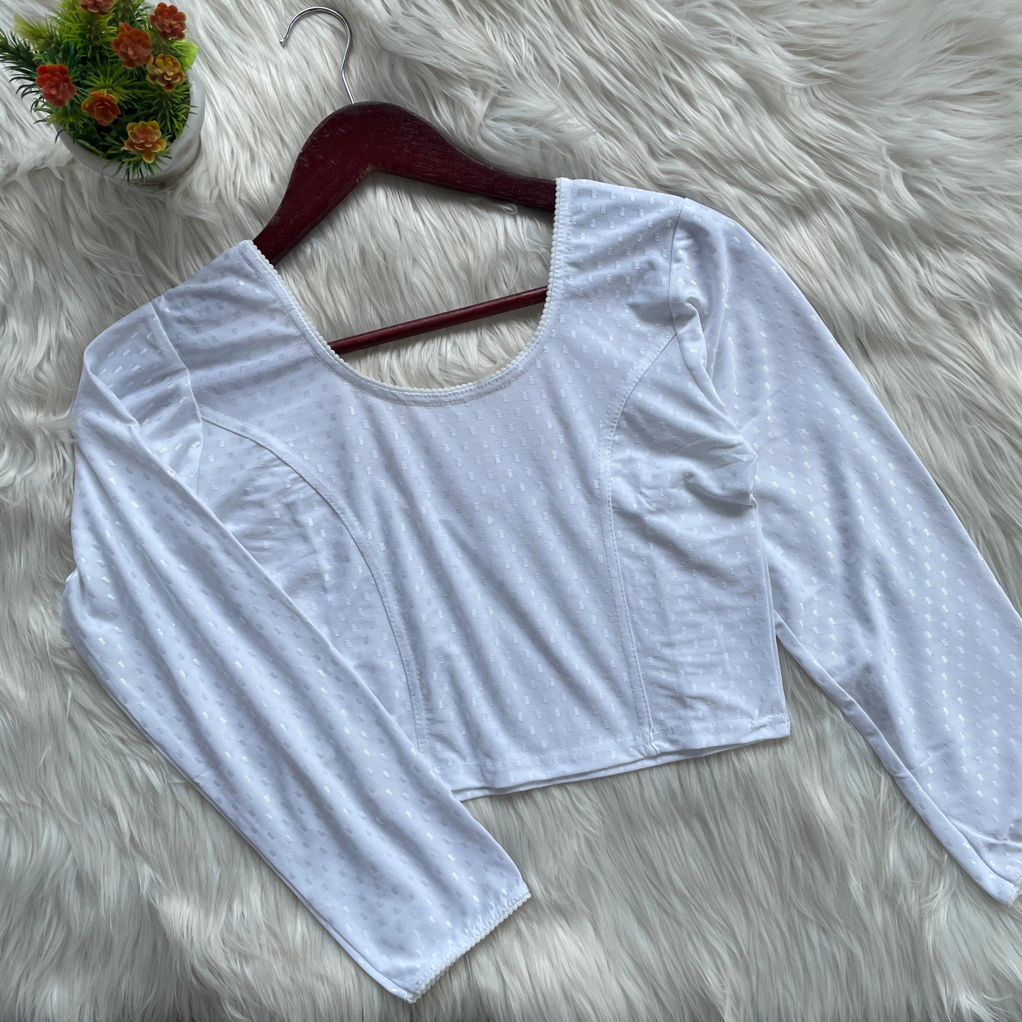 Long Sleeve Stretchable Blouse