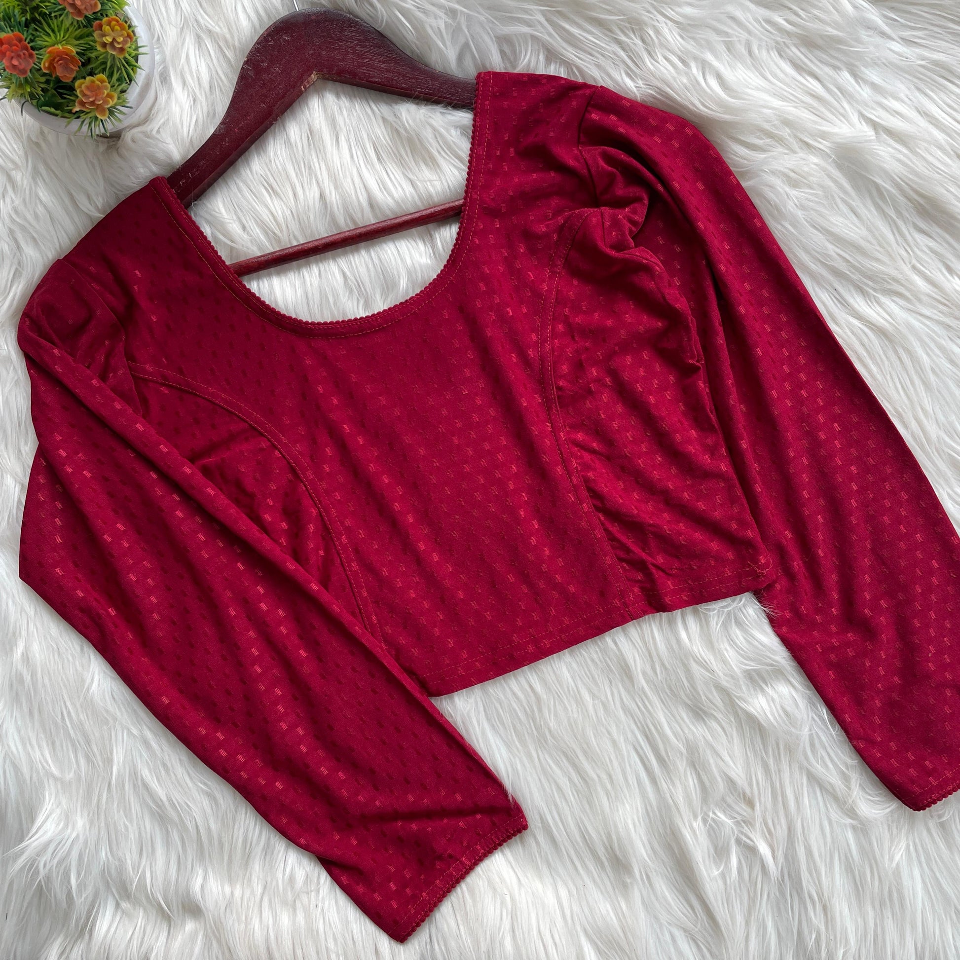 Long Sleeve Stretchable Blouse