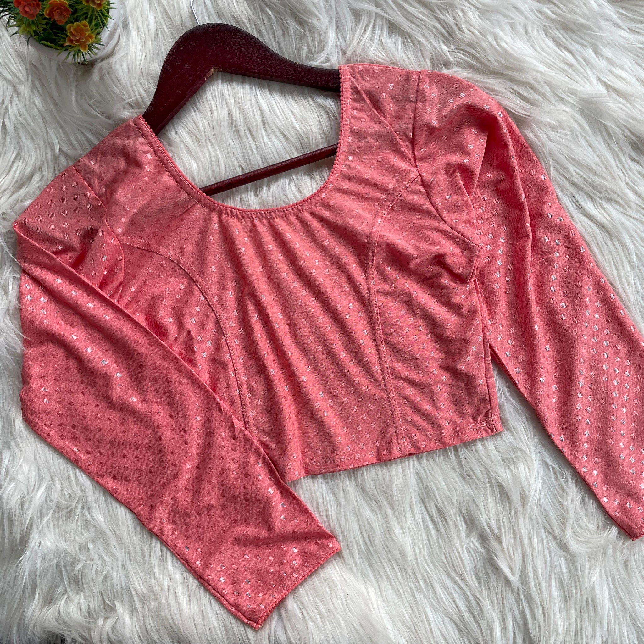 Long Sleeve Stretchable Blouse