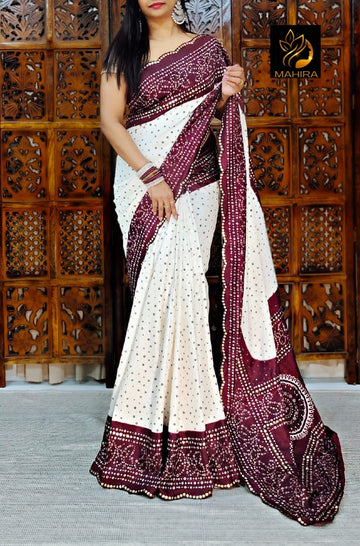 Chiffon Bandhani Sarees