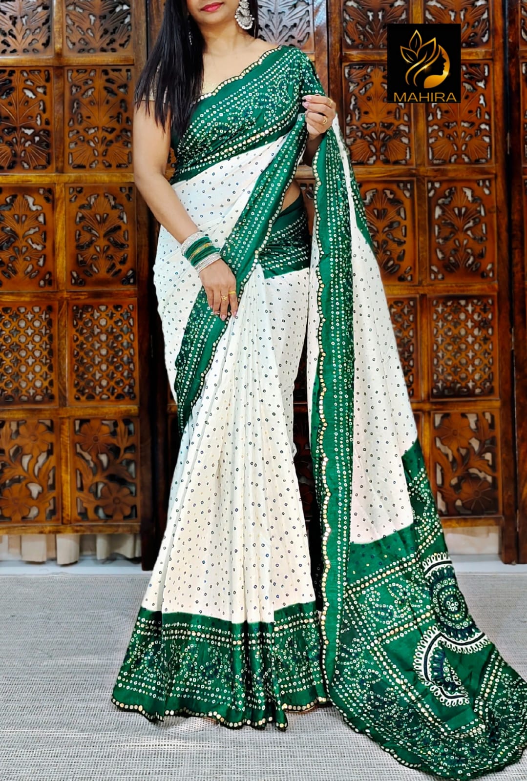 Chiffon Bandhani Sarees