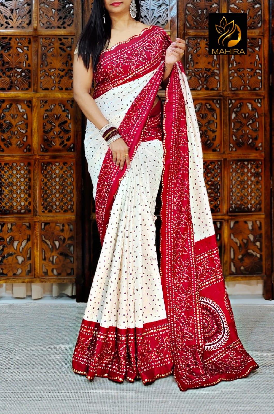 Chiffon Bandhani Sarees