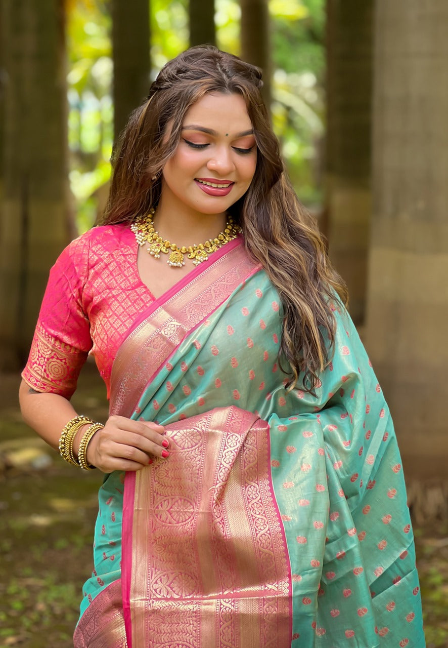 Kanjivaram Tissue Silk Saree