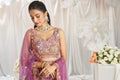 Lavender Organza Lehenga with Multi-Color Sequins & Zarkan Embroidery