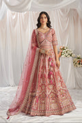 Rose Gold Bridal Net Lehenga with Gotapatti & Sequins Work