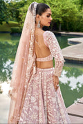 Nude Organza Bridal Lehenga with Zarkan & Sequins Work