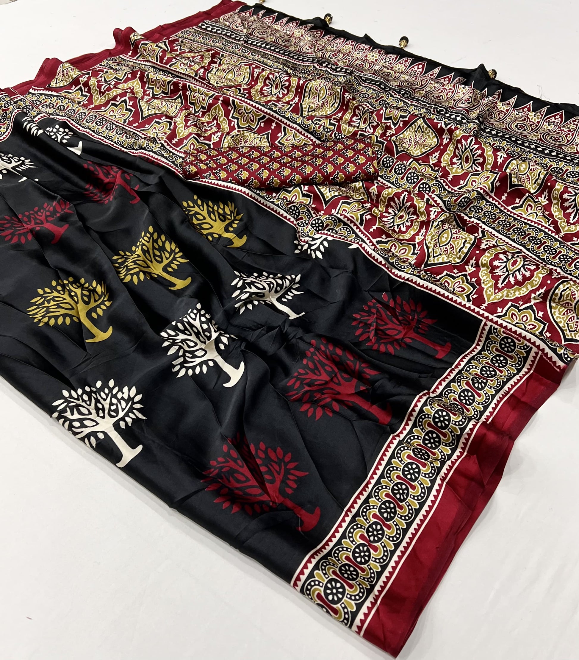 Ajrakh Print Saree