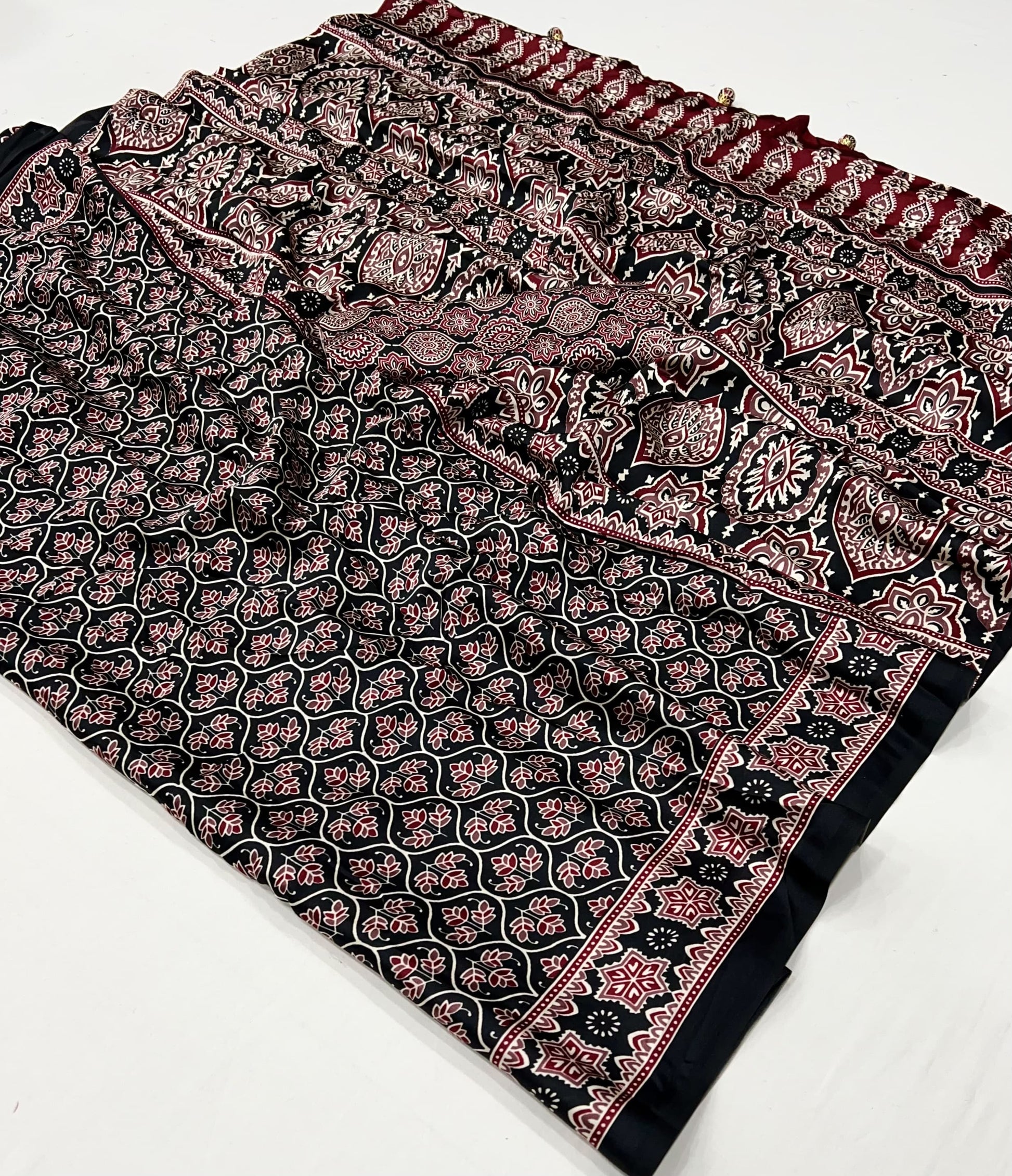 Ajrakh Print Saree