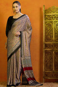 Ajrakh Print Saree