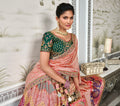 Multicolor Banarasi Silk Lehenga Choli with Zarkan Embroidery Work