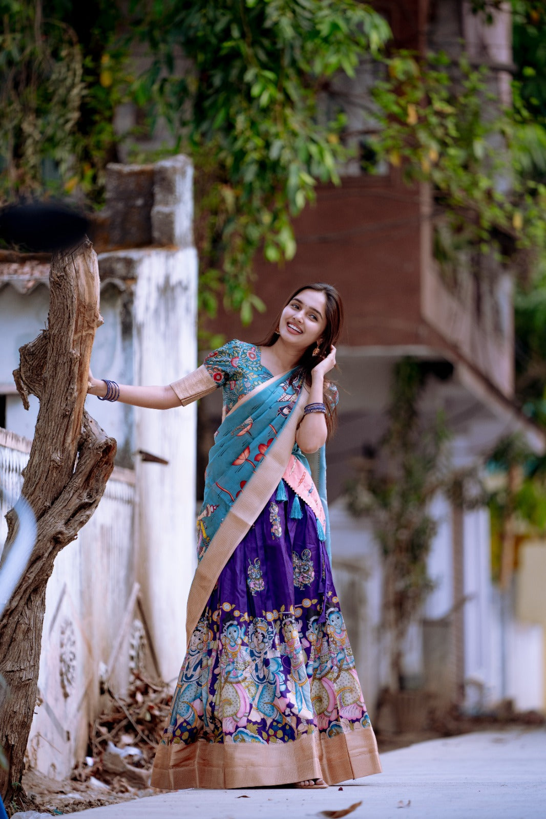 Kalamkari Print Lehenga Choli