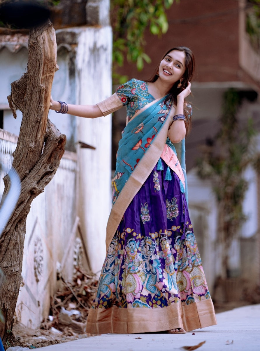 Kalamkari Print Lehenga Choli