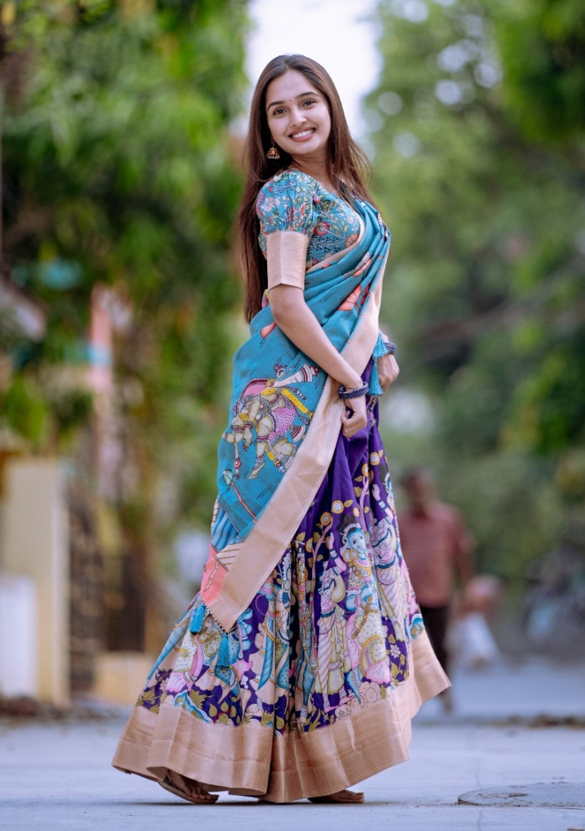 Kalamkari Print Lehenga Choli