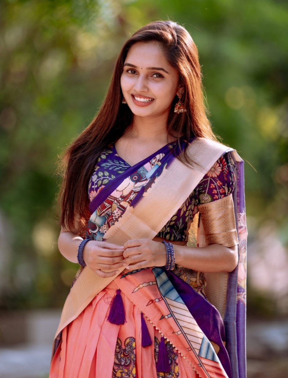 Kalamkari Print Lehenga Choli