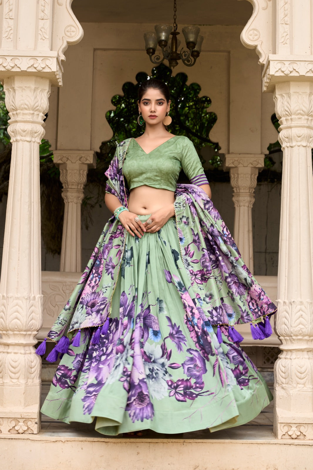 Tussar Silk Lehenga Choli