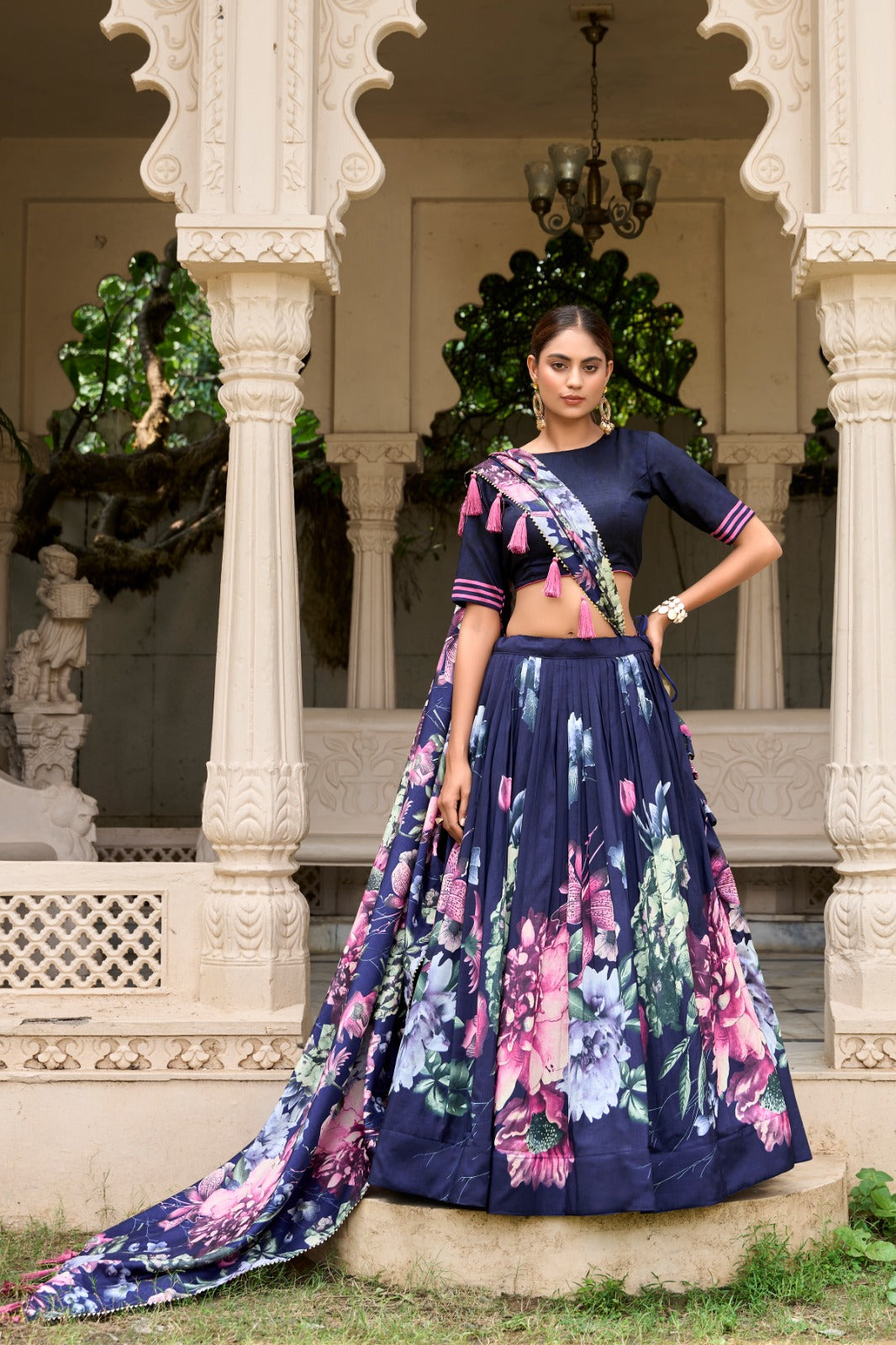 Tussar Silk Lehenga Choli