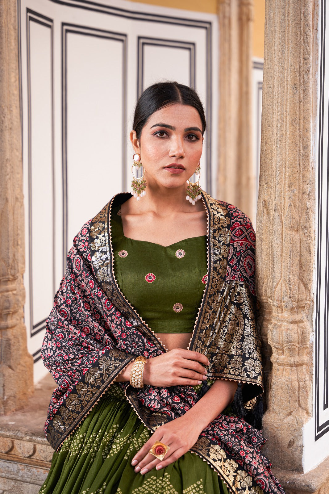 Ajrakh Print Lehenga Choli